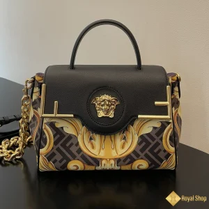 túi xách Fendi x Versace nữ Fendace La Medusa đen DBFI039