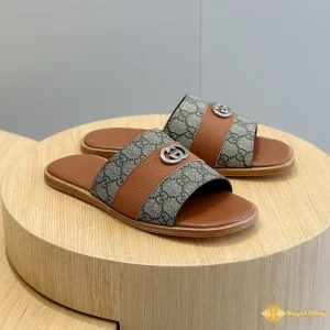 Dép Gucci nam canvas nâu canvas CKG4128