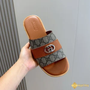 Dép Gucci nam canvas nâu canvas CKG4128 mới