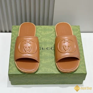 Dép Gucci nam slide nâu CKG4170