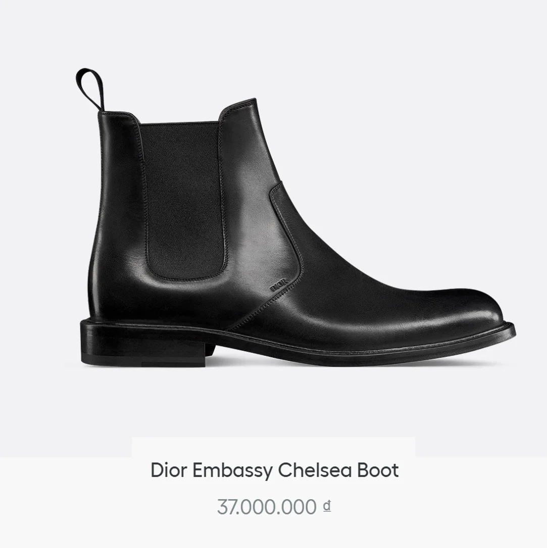 Giá Giày Boot Dior cao cổ