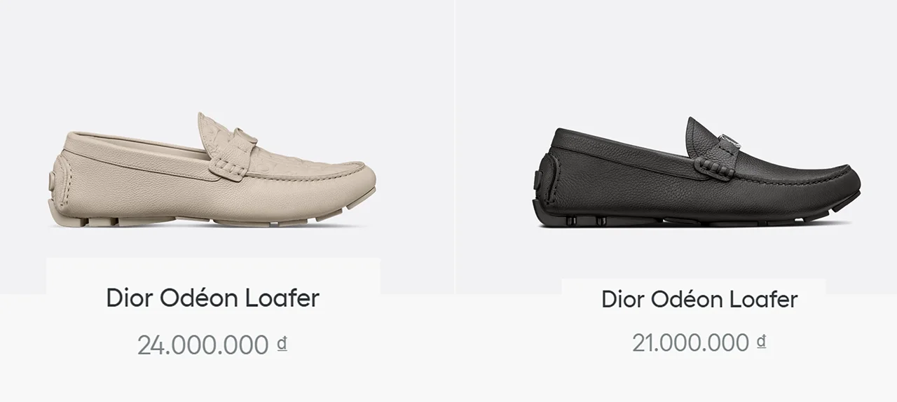 Giá giày Dior Moccasin