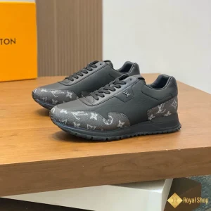 Giày LV nam sneaker Run Away đen hoa bông CKL41239