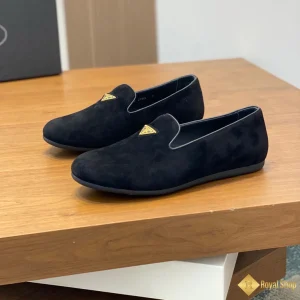 Giày Prada nam loafer da lộn đen CKP4353 like auth