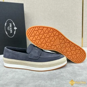 Giày Prada nam loafer da lộn màu xanh CKP4378 2024