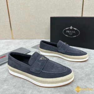 Giày Prada nam loafer da lộn màu xanh CKP4378 hot