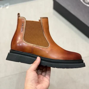 Giày boot Prada nam nâu CKP4252 like auth