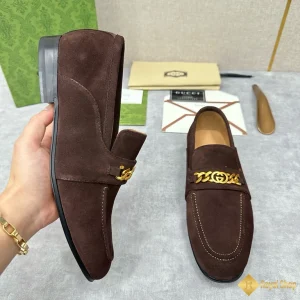 Giày loafer Gucci nam da lộn màu nâu CKGC240017 giá rẻ