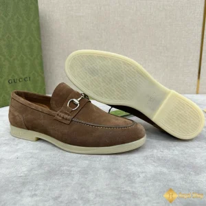 Giày loafer Gucci nam da lộn nâu CKG421052093 hot