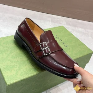 Giày loafer Gucci nam màu nâu đậm CKGC240022 cao cấp