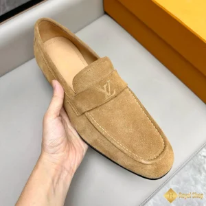 Giày loafer LV nam da lộn màu nâu CKLV24097 giá rẻ