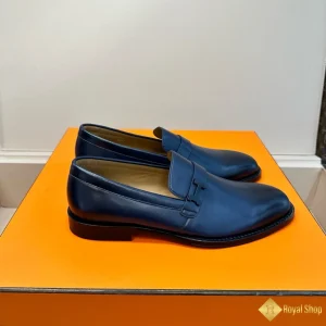 Giày nam loafer Hermes blue xanh đen CKH433