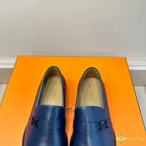 Giày nam loafer Hermes blue xanh đen CKH433 siêu cấp