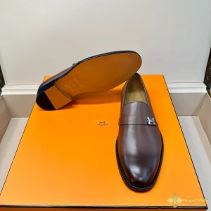 Giày nam loafer Hermes nâu đất CKH430 đẹp