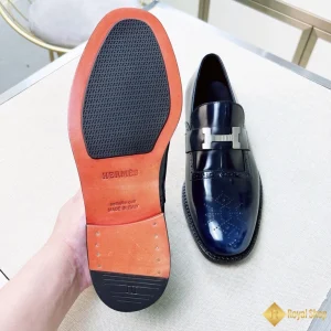 Giày nam loafer Hermes xanh bóng CKH421 2024