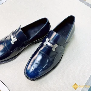 Giày nam loafer Hermes xanh bóng CKH421 đẹp