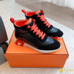 Giày sneaker Hermes nam Hightop đỏ đen CKH41474