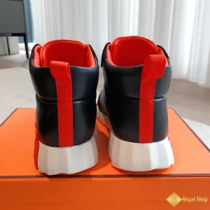 Giày sneaker Hermes nam Hightop đỏ đen CKH41474 mới