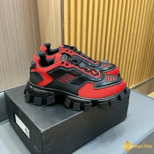 Giày sneaker Prada nam Systeme đỏ đen CKP41296 cao cấp