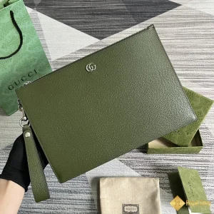 Túi Clutch Gucci nam GG Marmont xanh lá 475317