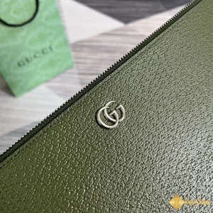 Túi Clutch Gucci nam GG Marmont xanh lá 475317 chính hãng