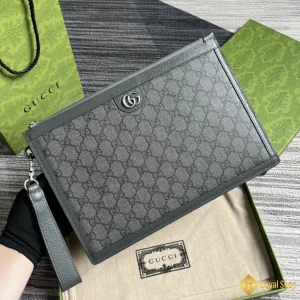 Túi Clutch Gucci nam GG Supreme màu xám 575371