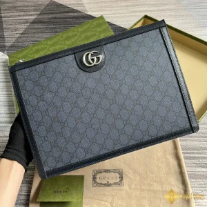 Túi Clutch Gucci nam GG Supreme xanh đậm 674078