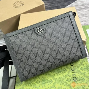 Túi Clutch nam Gucci GG Supreme màu xám760243 hot