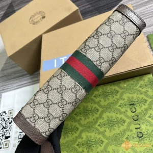 Túi Clutch nam Gucci GG Supreme viền nâu 760243 HCM