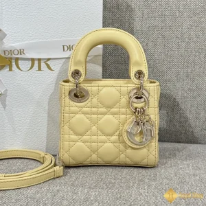 Túi Dior nữ Lady Mini màu vàng 111215