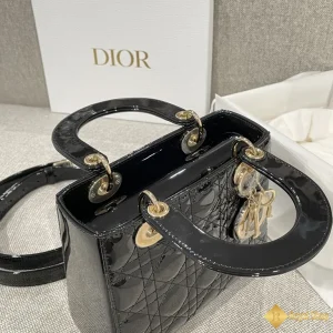 Túi Dior nữ Lady màu đen bóng M0531 like auth