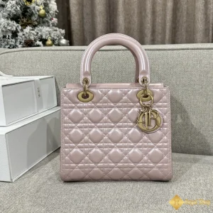 Túi Dior nữ Lady màu hồng nhạt 111210 like auth