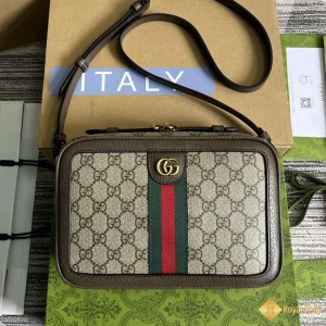 Túi Gucci nam Ophidia small crossbody viền nâu 739392