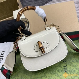 Túi Gucci  nữ Bamboo 1947 mini màu trắng 786482