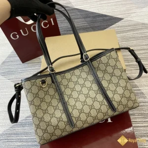 Túi Gucci nữ GG Emblem small tote viền đen 815214 cao cấp