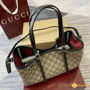 Túi Gucci nữ GG Emblem small tote viền đen 815214 hot