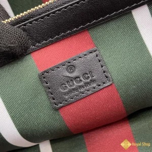 Túi Gucci nữ GG Emblem small tote viền đen 815214 mới