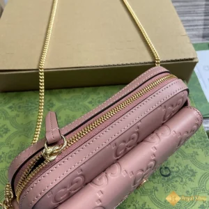 Túi Gucci nữ GG super mini shoulder màu hồng 781554 được làm thủ công