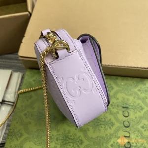 Túi Gucci nữ GG super mini shoulder màu tím 781554 đẹp