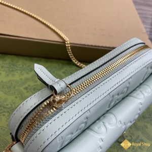 Túi Gucci nữ GG super mini shoulder màu xanh 781554 chính hãng