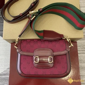 Túi Gucci nữ Horsebit 1955 mini màu đỏ 658574