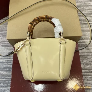 Túi Gucci nữ Mini Bamboo màu vàng 805832