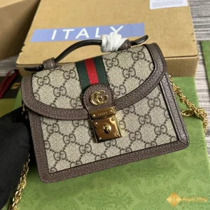 Túi Gucci nữ Ophidia mini shoulder viền nâu 696180