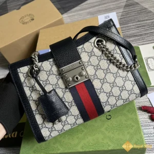 Túi Gucci nữ Padlock small shoulder viền đen 498156