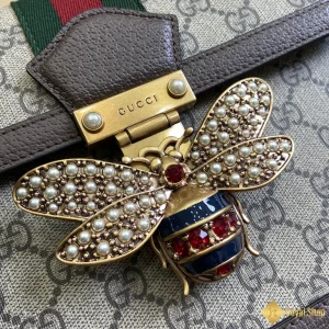 Túi Gucci nữ QueenMargaret viền nâu 476541 mới