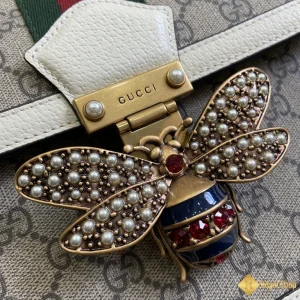 Túi Gucci nữ QueenMargaret viền trắng 476541 cao cấp