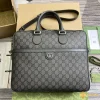 Túi công sở Gucci nam Ophidia GG briefcase màu xám 792116