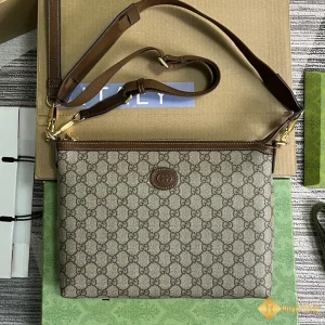 Túi nam Gucci Medium messenger viền nâu 726833