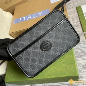 Túi nam Gucci Mini Interlocking G màu xám 658572