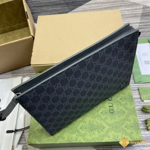 Túi nam Gucci cầm tay GG pouch màu đen 768255 siêu cấp